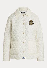 CREST PATCH DIAMOND QUILTED JACKET - Ελαφρύ μπουφάν - cream