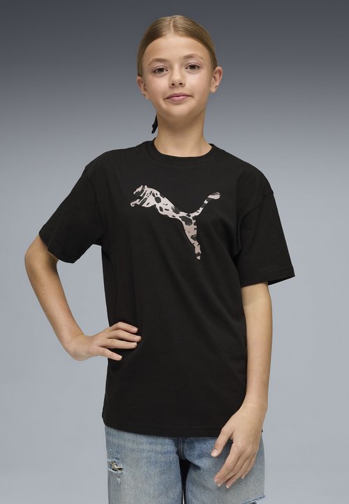 PUMA ESS GRAPHIC ANIMAL RELAXED TEE G UNISEX - Print T-shirt - black — photo 2