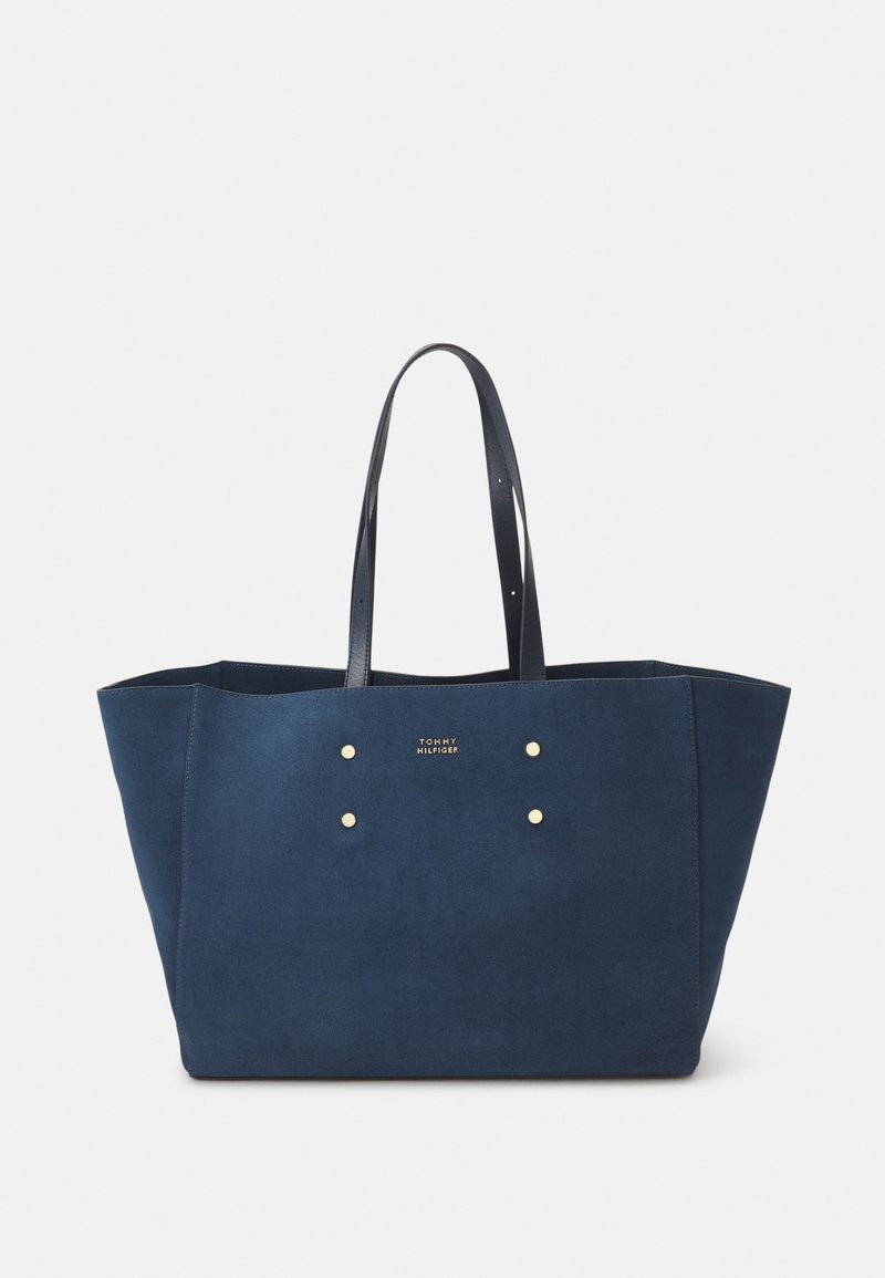 Tommy Hilfiger RELAXED LEATHER TOTE SUEDE Tote bag blue coast/blue