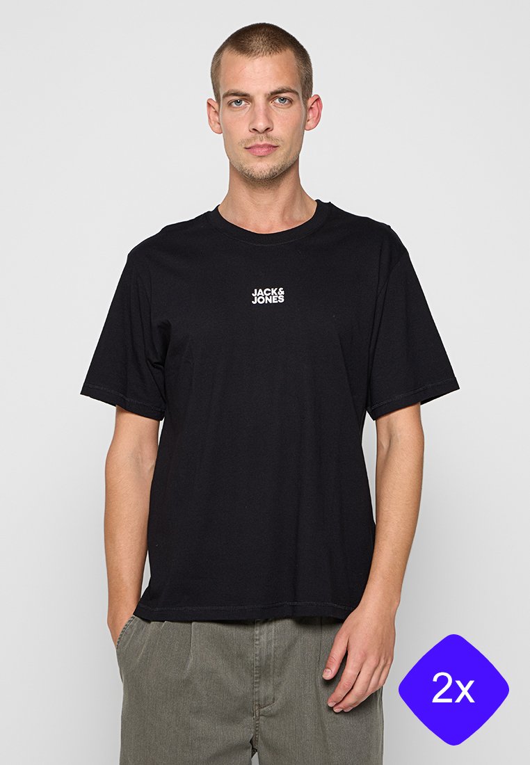 jack & jones T-shirt basic antraciet gemêleerd jack & jones T-shirt basic antraciet gemêleerd