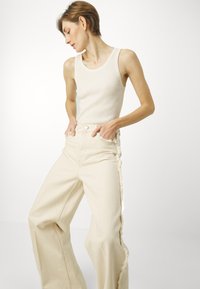 2nd Day FRECLA NATUREL - Wide leg - nature denim