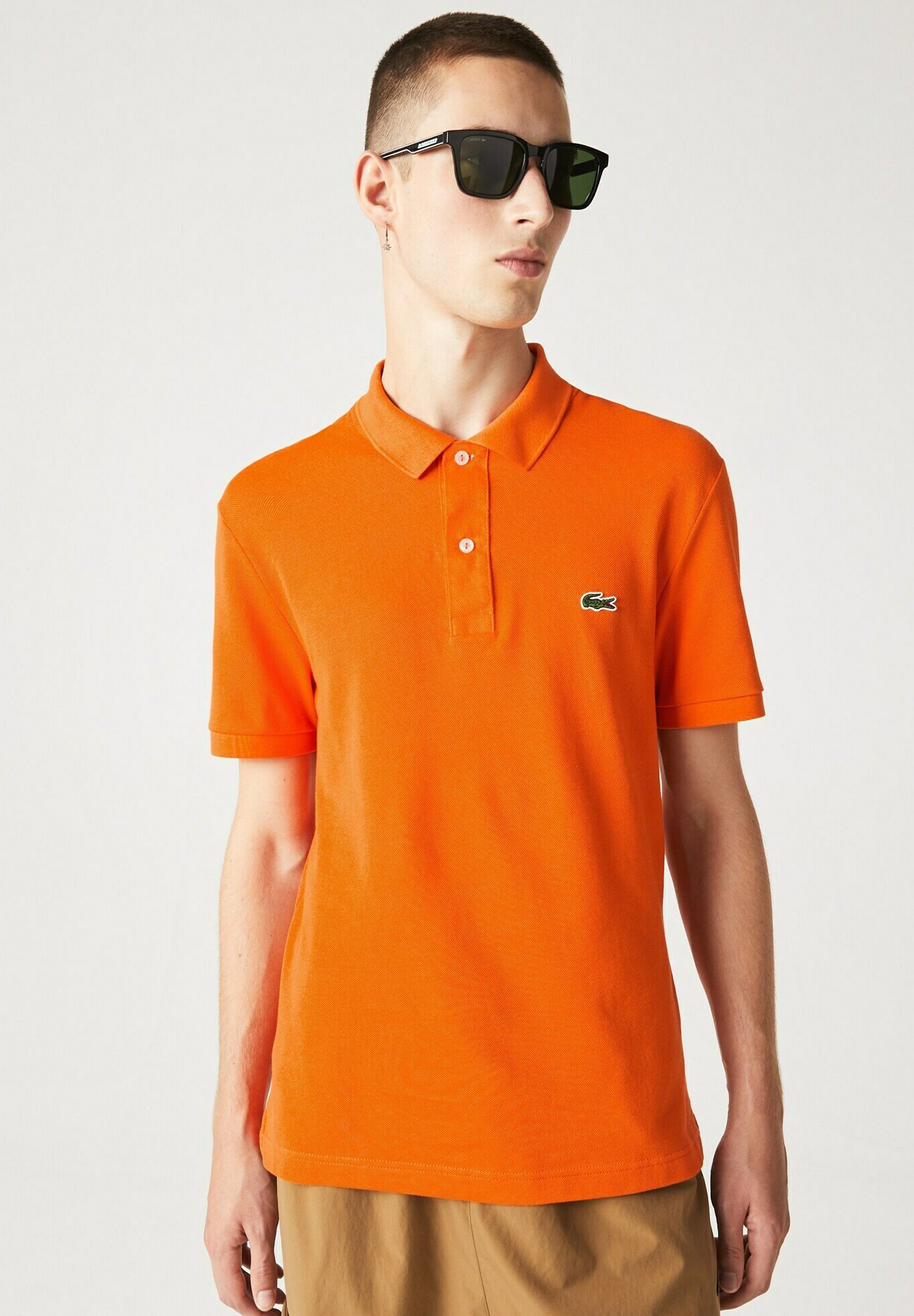 lacoste polo orange