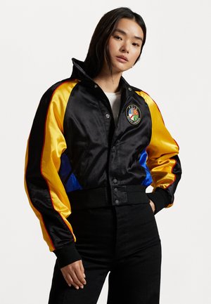 SATIN BOMBER JACKET - Bomber bunda - black/yellow