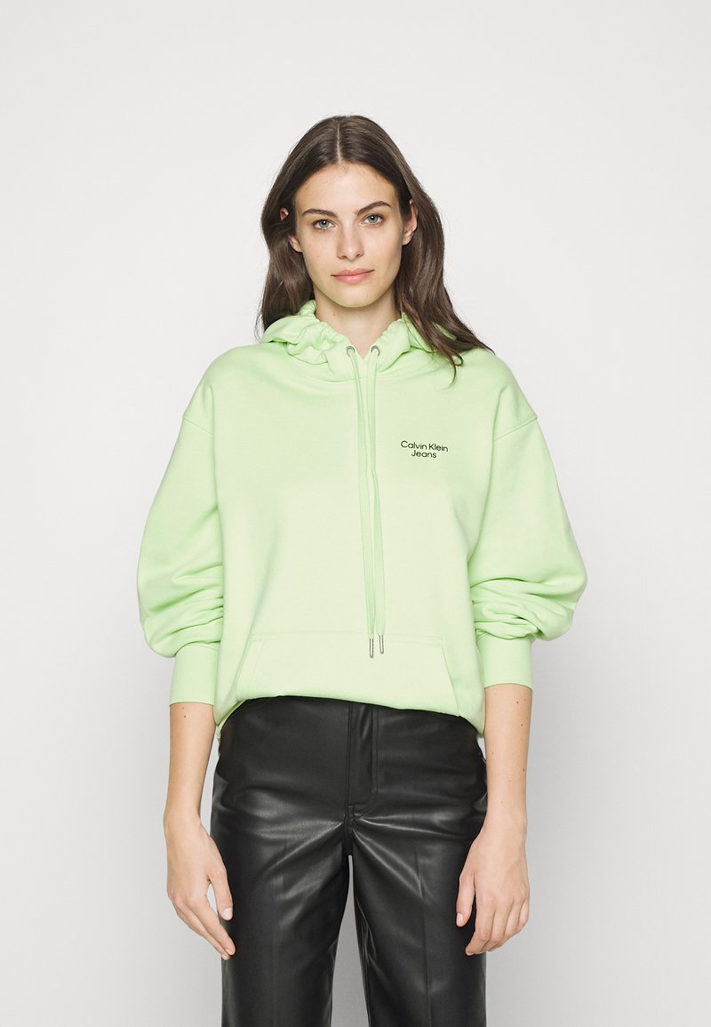 Calvin Klein Jeans OVERSIZED HOODIE - Felpa con cappuccio - exotic mint