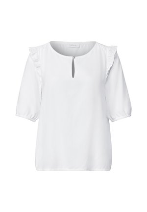 Street One Studio, SHORT-SLEEVE BLOUSE WITH VOLANT-DETAILS - Blusa - white