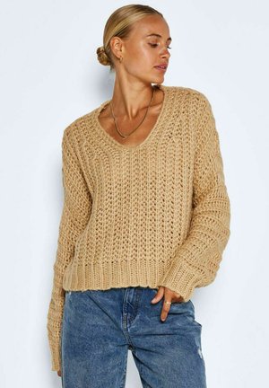 V-AUSSCHNITT - Jumper - irish cream