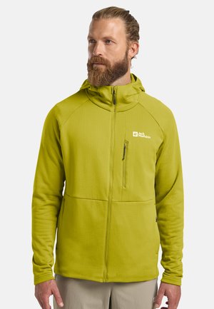 KOLBENBERG HOODED - Fleece jacket - chartreuse