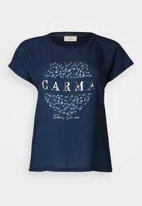 CARKETTY LIFE MIX TEE  - Potiskana majica - black iris
