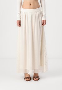 ONLY ONLIVY MAXI SKIRT - Gonna lunga - whitecap gray/silver foil