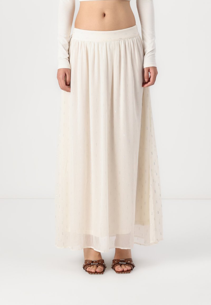 ONLY ONLIVY MAXI SKIRT - Gonna lunga - whitecap gray/silver foil