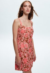 adL PATTERNED MINI  - Denní šaty - printed brown