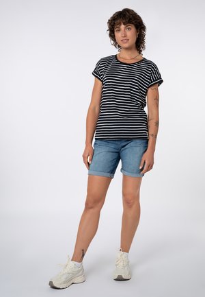 Sublevel, SUBLEVEL BASIC SHIRT 2ER PACK - T-Shirt print - white/black