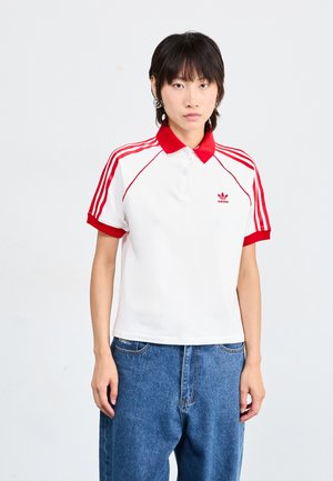 adidas Originals Polo shirt - white/better scarlet