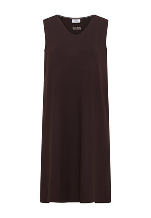 Cecil, KNEE-LENGTH JERSEY DRESS WITH V-NECK - Robe en jersey - brown cacao