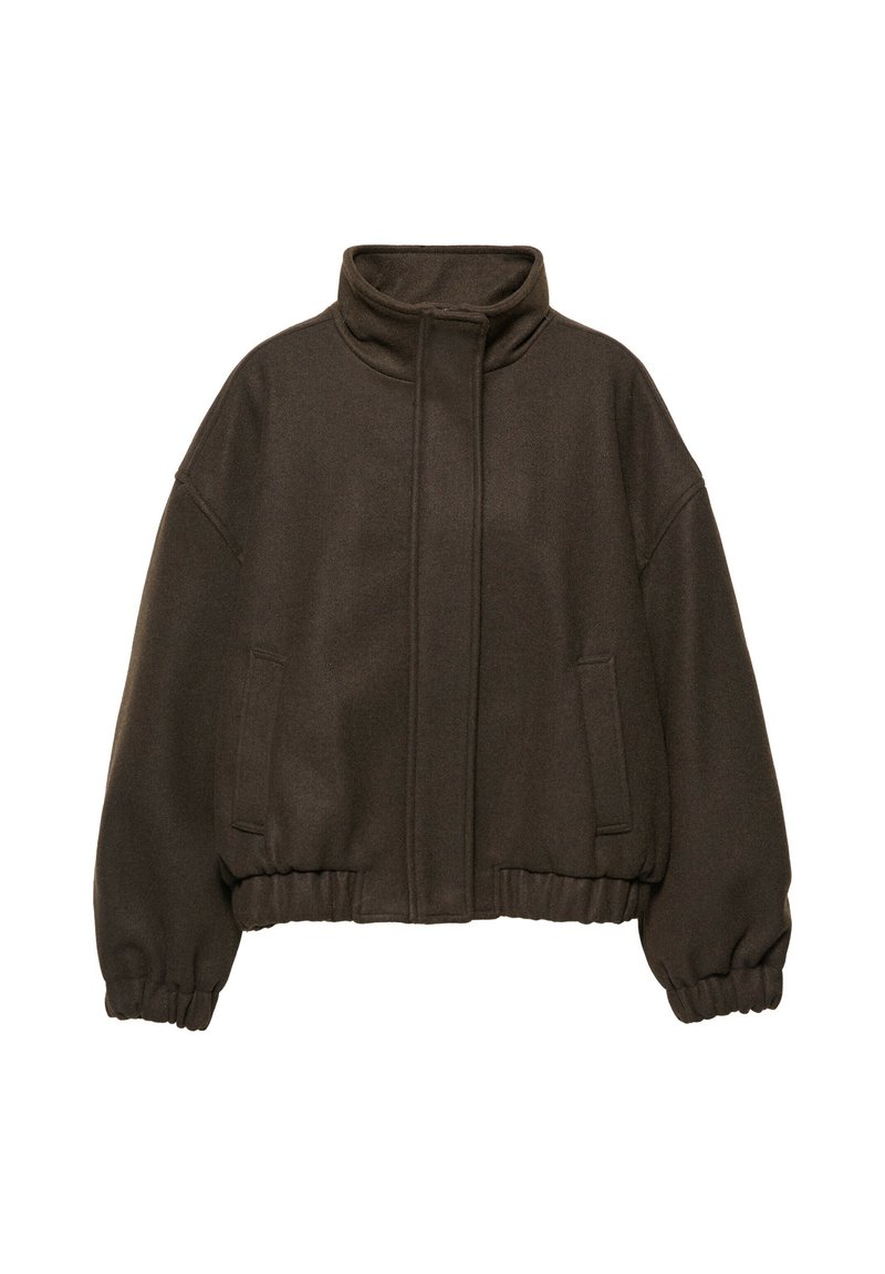 PULL&BEAR FELT TEXTURE BOMBER JACKET WITH A HIGH NECK - BOMBER - Bomber ...