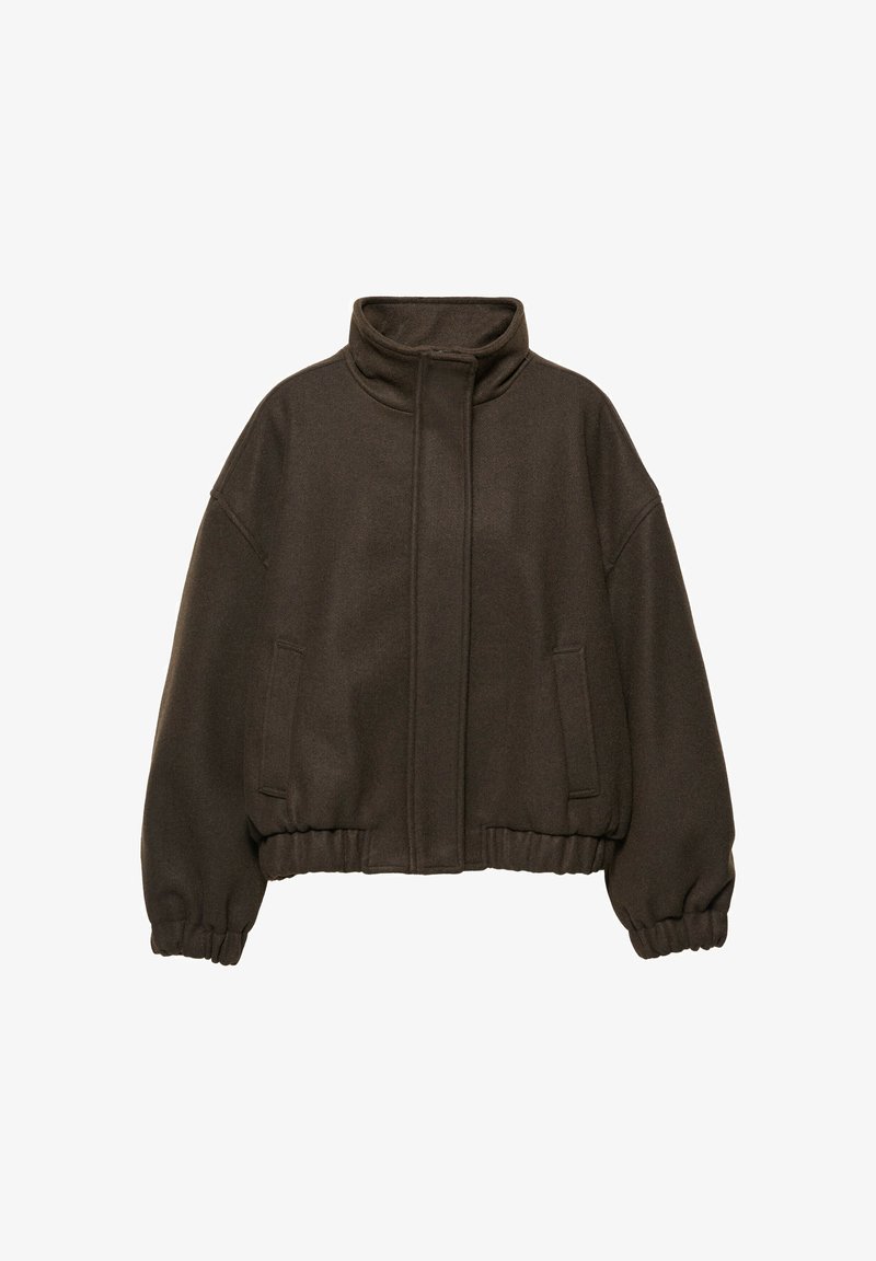 Felt Jacket Pattern PULL&BEAR FELT TEXTURE BOMBER JACKET WITH A HIGH NECK - BOMBER - Bomber ...