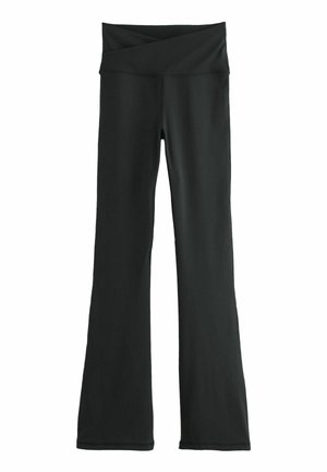 WRAP WAIST FLARED - Legíny – nohavice - black