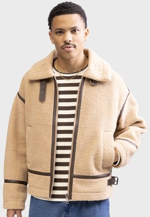Redefined Rebel JACKET BOXY FIT - Flīsa jaka - travertine