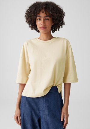 OPUS, RELAXED CRINKLE FLOW - T-shirt basic - honey butter