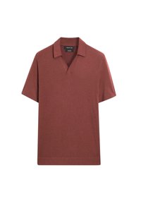 V-NECK  - Poloshirt - mottled bordeaux