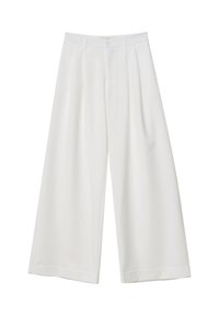 WIDE LEG SMART WITH DARTS - Tygbyxor - beige