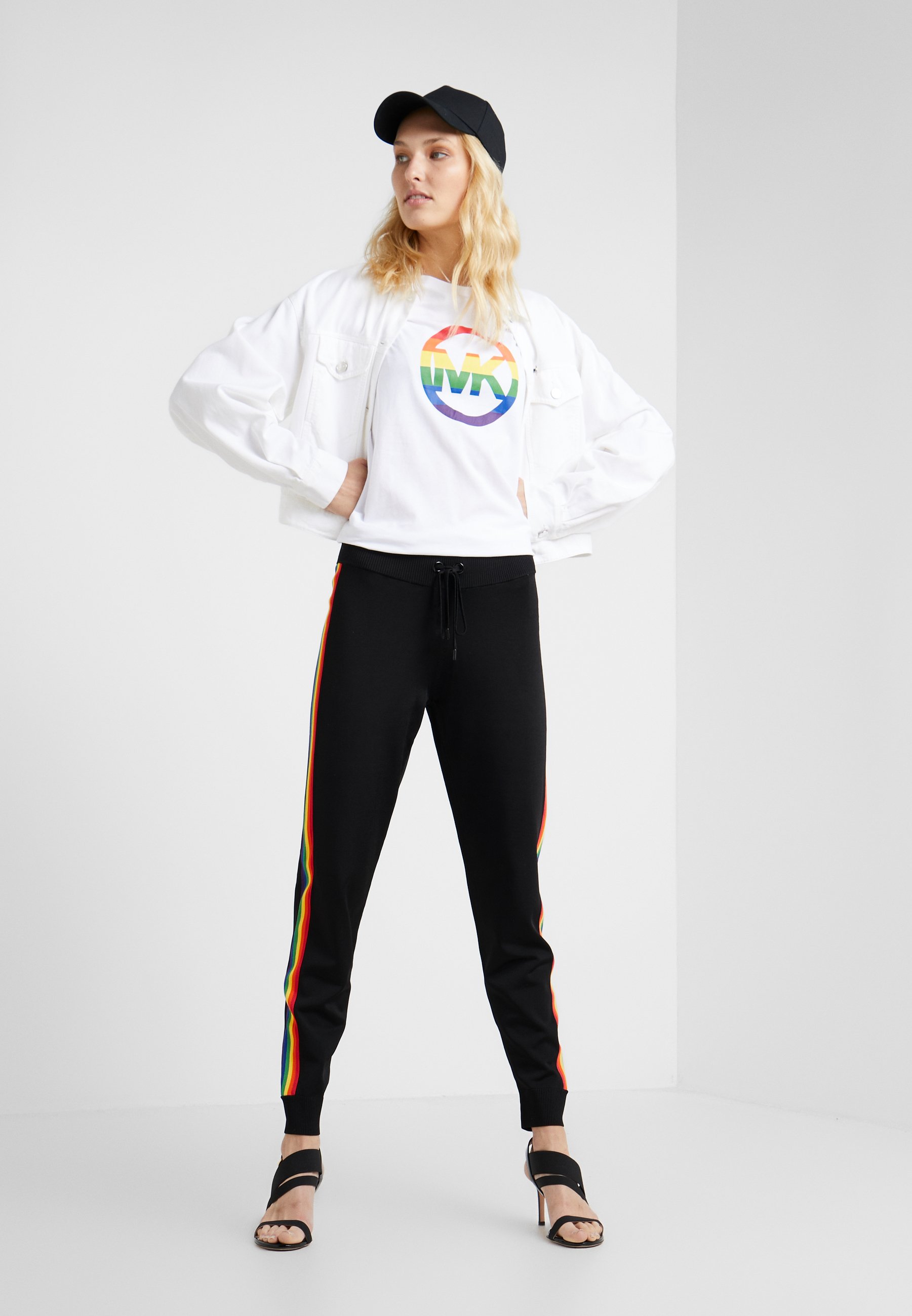 rainbow stripe tracksuit