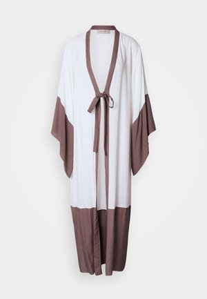 GEOMETRIC LONG ROBE - Strandaccessoar  - off-white/brown