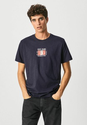 AZZO - T-shirt z nadrukiem - airforce blau
