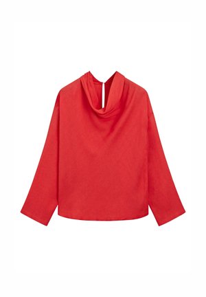 Massimo Dutti, FLOWING WITH DRAPED COLLAR - Tunika - red