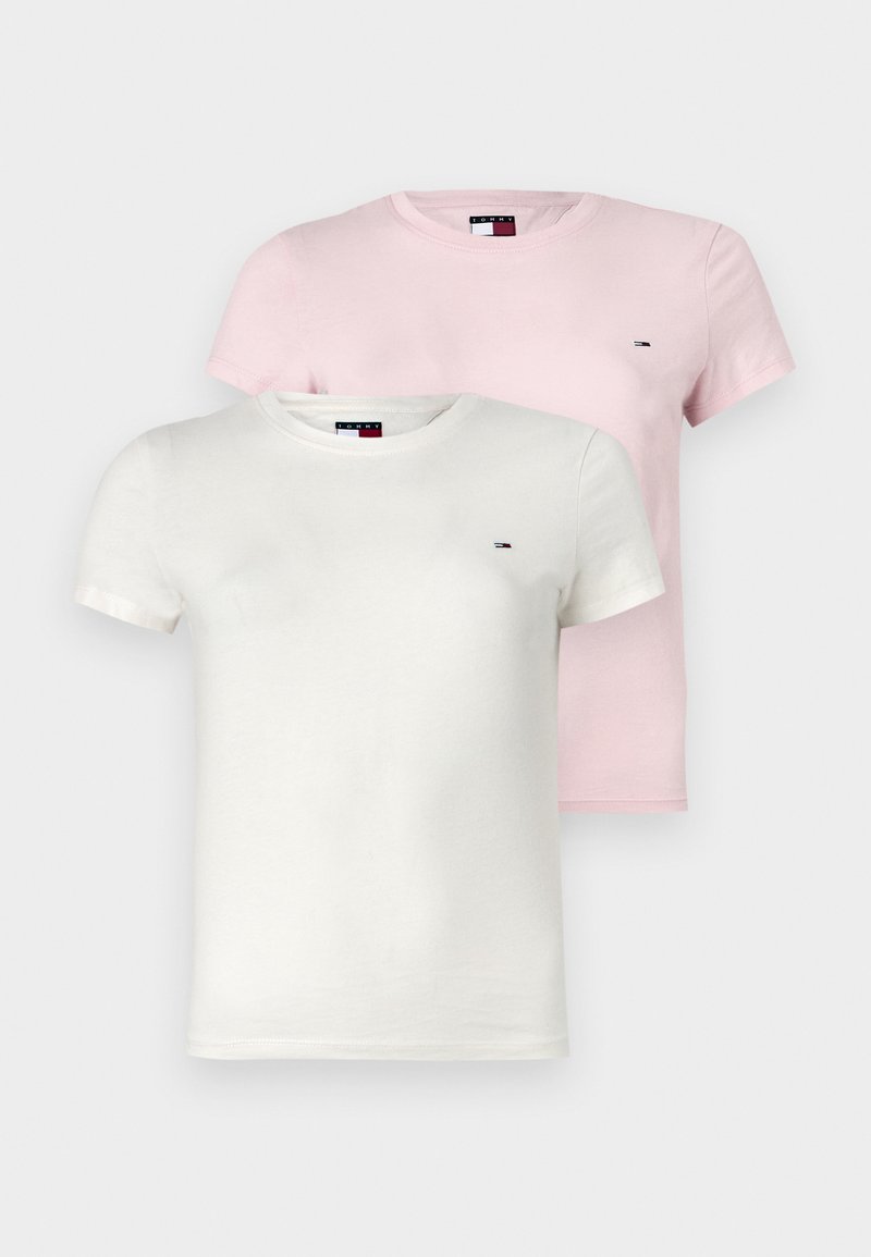 Tommy Jeans T-shirt basic donkerroze Tommy Jeans T-shirt basic donkerroze