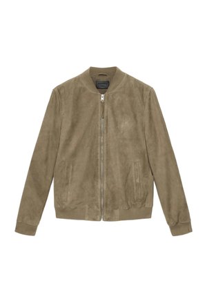 AllSaints, Lederjacke - olive green