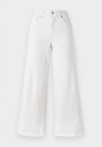 WIDE LEG CROP OAT - Široke nogavice - milk
