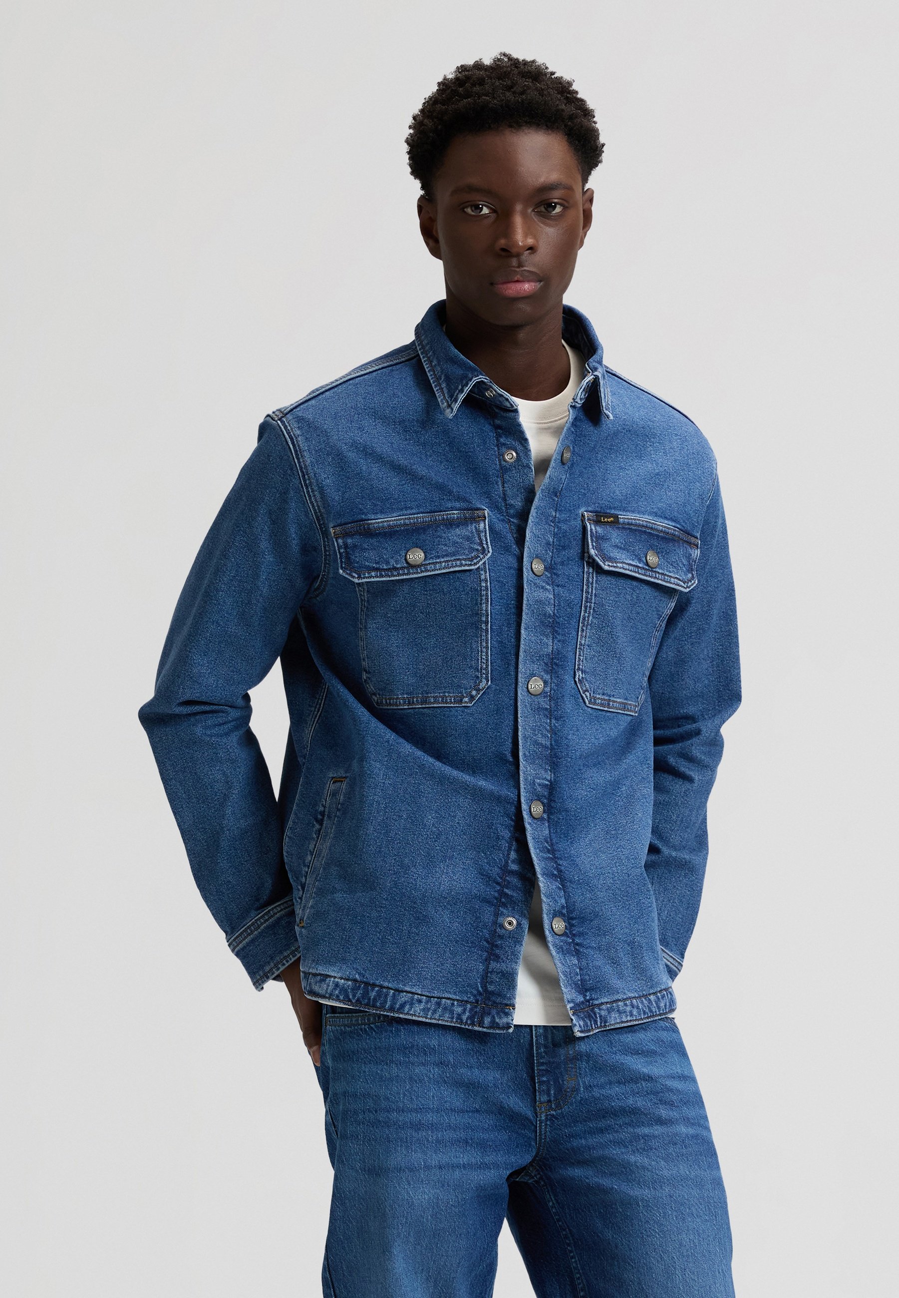 Lee 2 POCKET OVERSHIRT - Shirt - belmont/blue denim - Zalando.ie