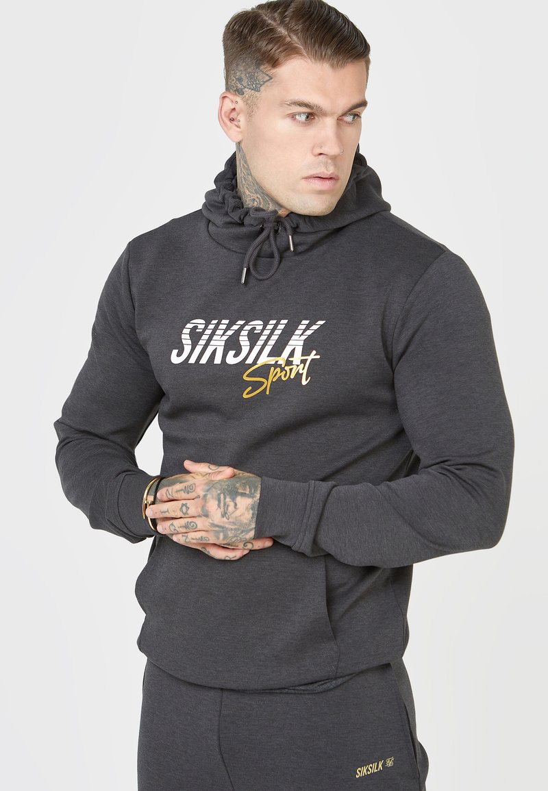 SIKSILK OVERHEAD BASIC SPORTS Hoodie charcoal/grijs Zalando.nl