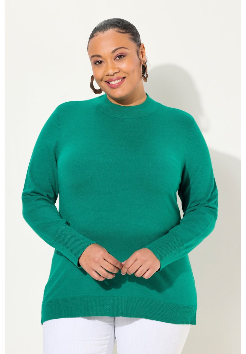 Ulla Popken STEHKRAGEN - Maglione - emerald green