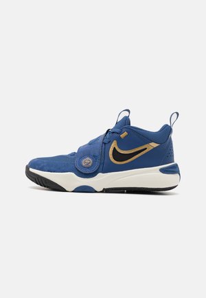 Nike Performance TEAM HUSTLE D 11 UNISEX - Zapatillas de baloncesto - mystic navy/black/pale ivory/metallic gold