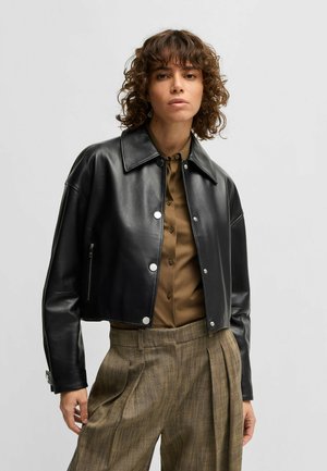 BOSS SASSINA - Lederjacke - black one