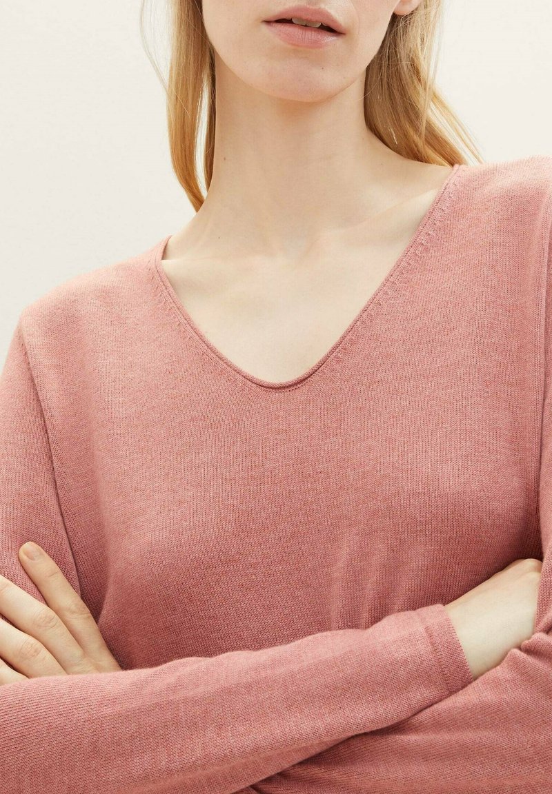 Pink Tom Tailor V Ausschnitt Pullover Pullover Strickjacken Für