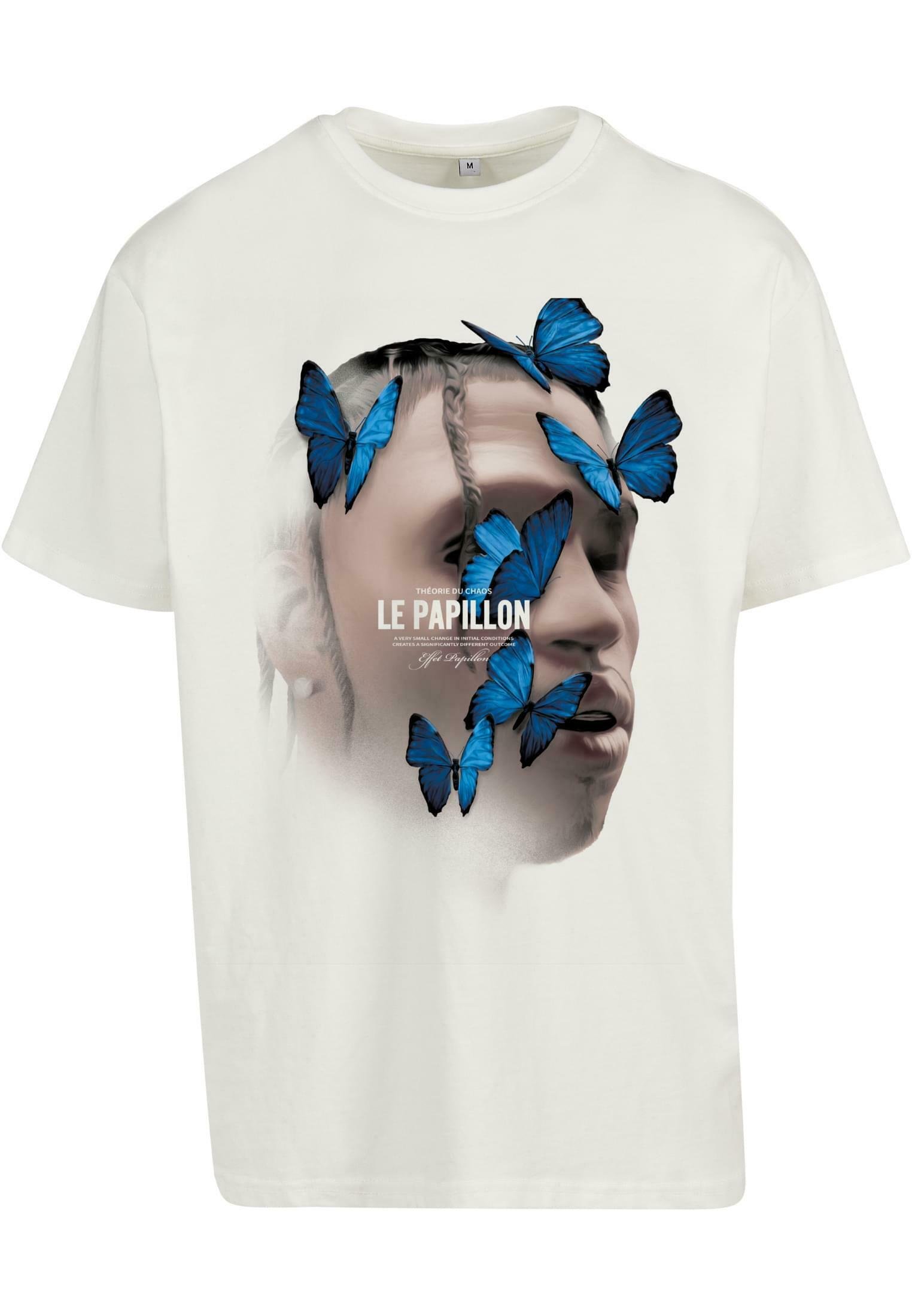 Mister Tee Heren Tshirt -M- Le Papillon Oversize Creme