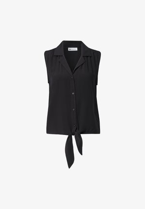 Street One, BLUSENTOP MIT BOWLING-KRAGEN UND KNOTEN - Débardeur - black