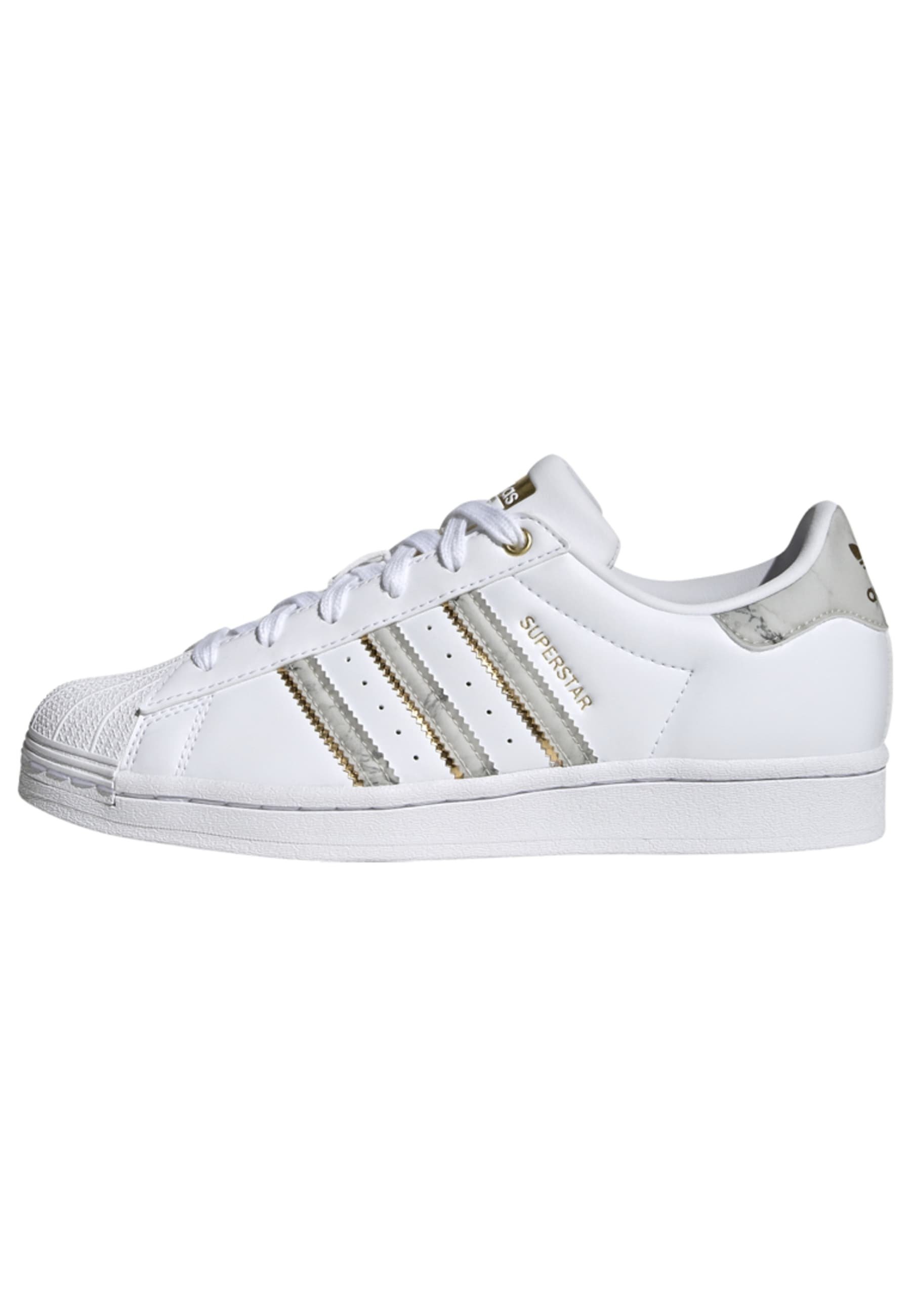 adidas superstar white silver zalando