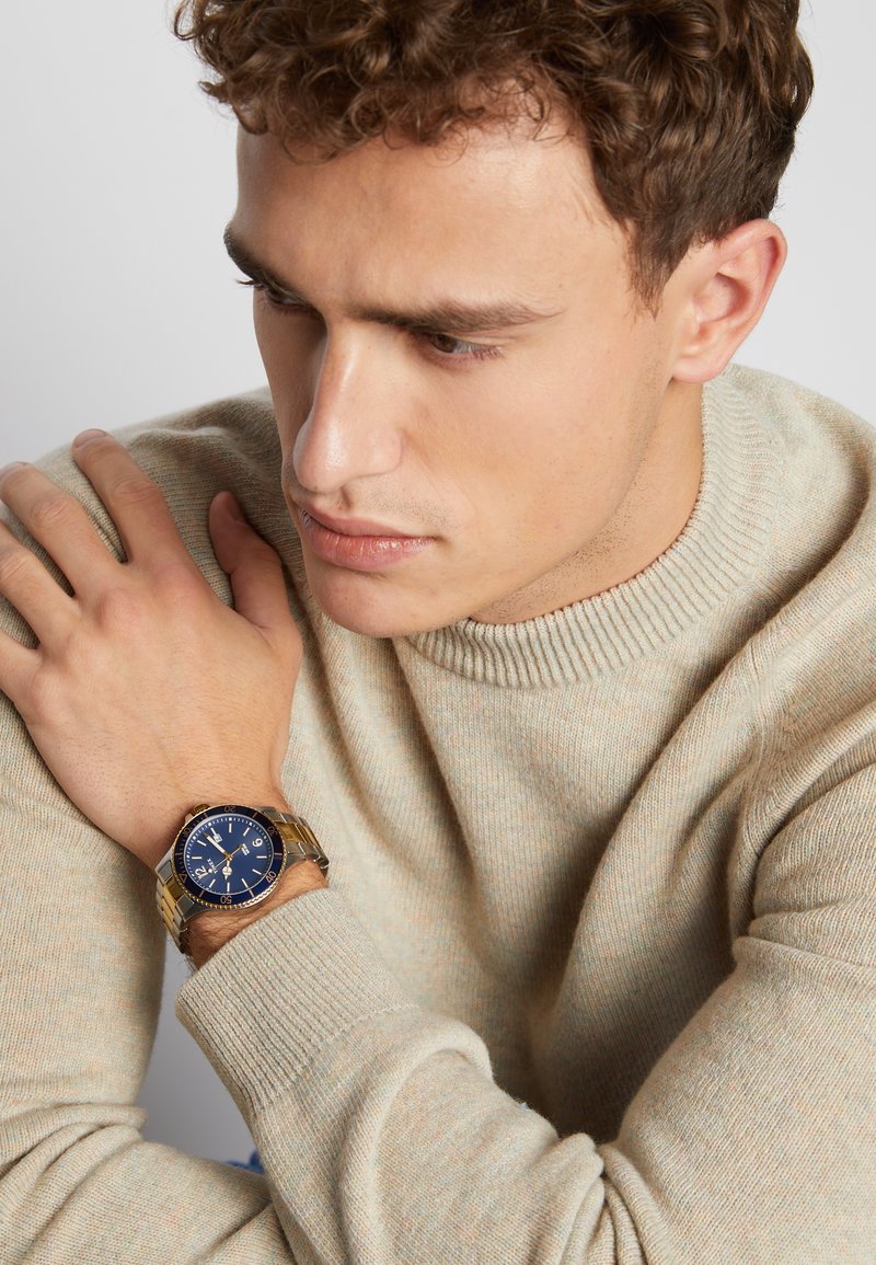 Timex HARBORSIDE 42 mm BRACELET - Käekell - silver-coloured/gold-coloured/blue