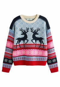 FAMILY MATCHBACK CHRISTMAS PETITE - Maglione - blue pink fairisle reindeer