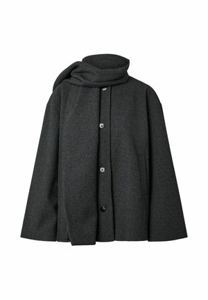Pieces, JACKET PCAGNES SHORT - Veste légère - dark grey melange