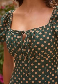 Next PUFF SLEEVE MIDI  - REGULAR FIT - Päevakleit - teal ecru