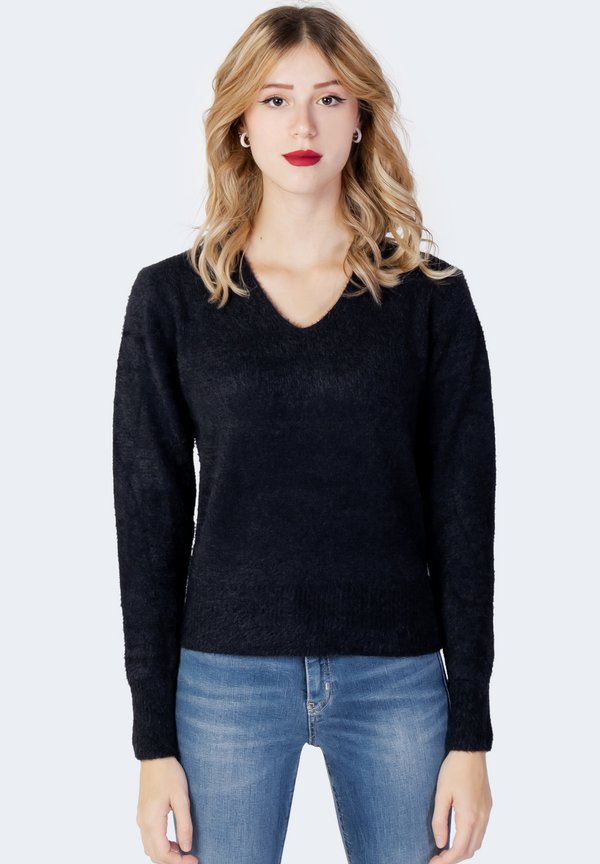 ELLA PIUMO LS V-NECK - Strickpullover