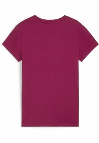 Puma ESSENTIALS LOGO RUNDHALS KURZARM - Camiseta estampada - magenta gleam