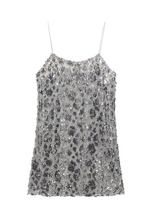 SEQUINNED STRAPPY-SHORT - Vestito elegante - silver-coloured