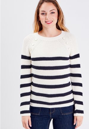 MIT LANGEN ÄRMELN - Pullover - ecru