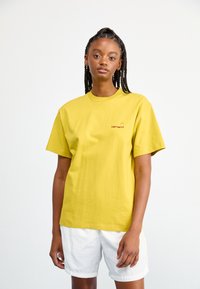 Carhartt WIP AMERICAN SCRIPT - Basic T-shirt - golden olive